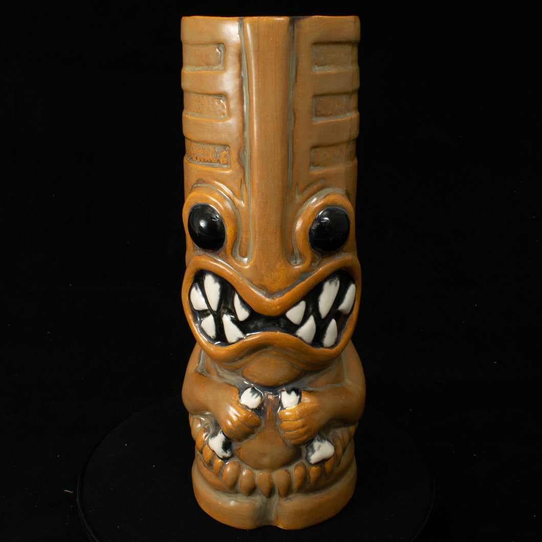 Toothy Tiki Mug, Mudslide Wipe Away with Black Interior Glaze