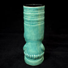 Load image into Gallery viewer, Toothy Tiki Mug, Gloss Translucent Teal Glaze