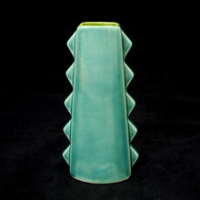 Load image into Gallery viewer, Tall Spiky Tiki Mug, Gloss Teal with Green