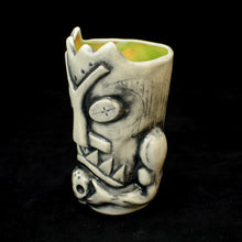 Load image into Gallery viewer, Terrible Tiki Mug, White Wipe Away with Green Interior