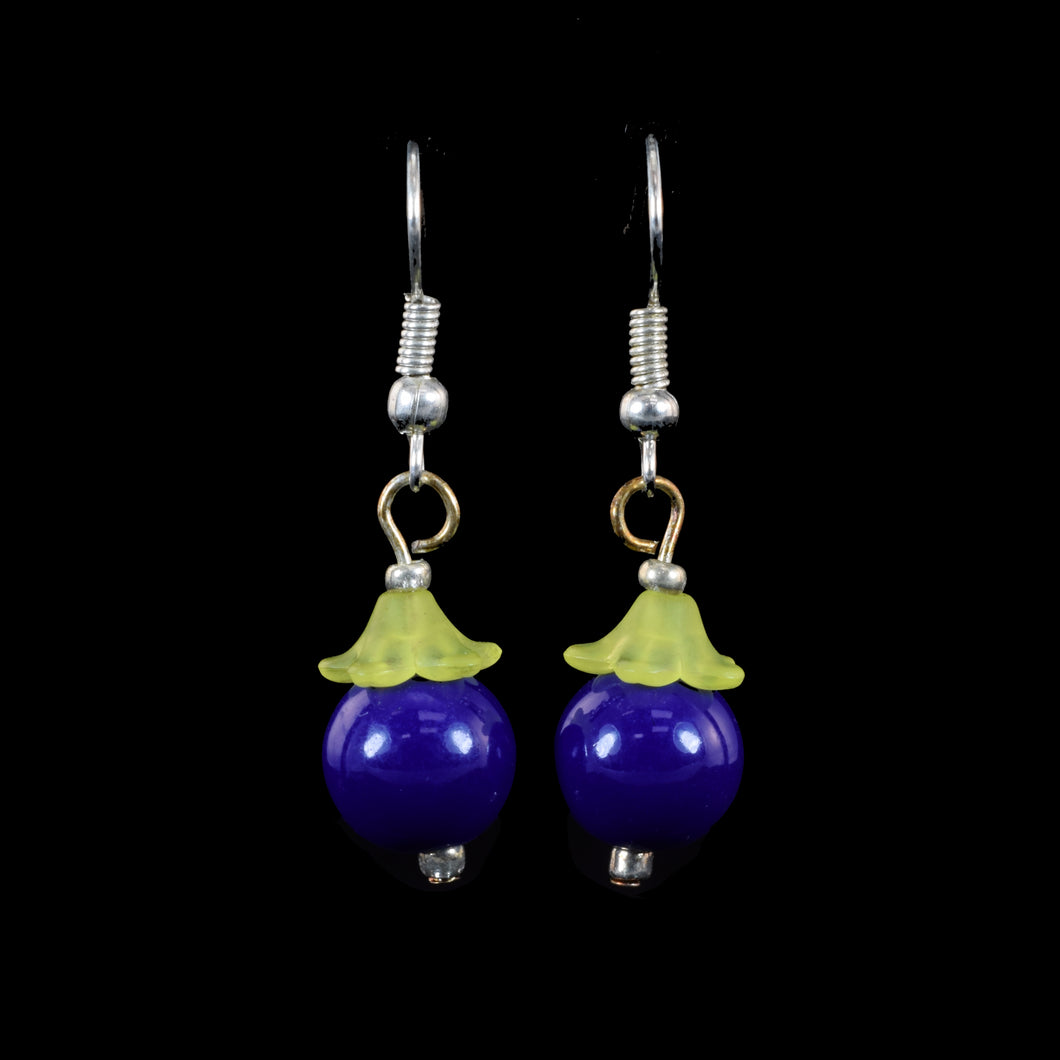 Hanging Fruit Earrings, Blue