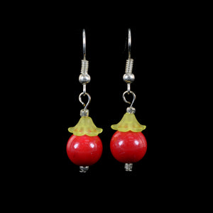 Hanging Fruit Earrings, Red
