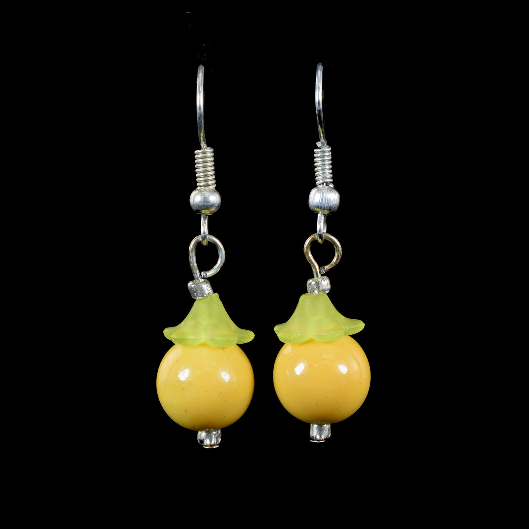 Hanging Fruit Earrings, Yellow