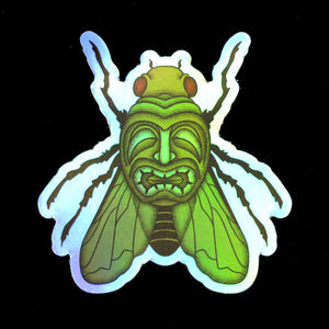 Holographic Tiki Fly Sticker