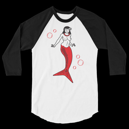 Red Mermaid 3/4 Tee