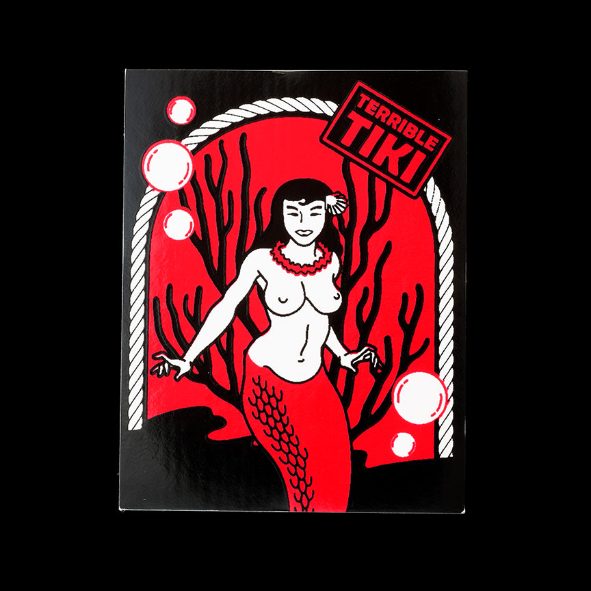 Red Mermaid Sticker
