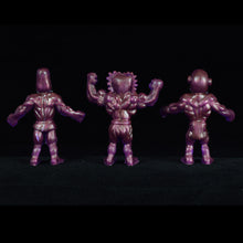 Load image into Gallery viewer, Tiki Melee T.I.K.I. figures One Off, Set of 3, Translucent Purple Interference Gold