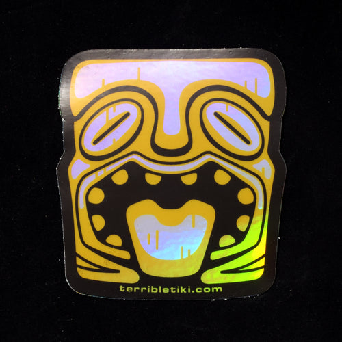 Holographic Tiki Head Sticker