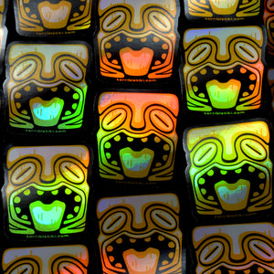 Holographic Tiki Head Sticker
