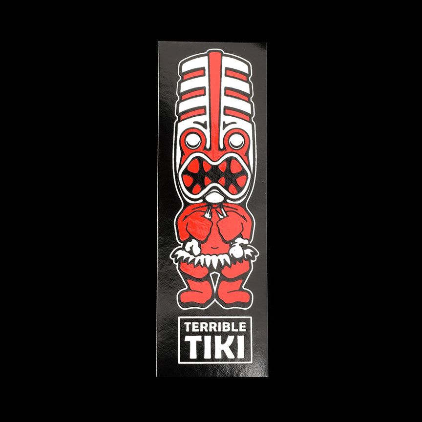 Tiki Rotten Red Toothy Tiki Sticker – Terrible Tiki