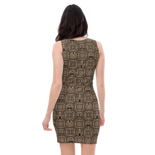 Load image into Gallery viewer, Brown Tiki Pattern Dress