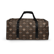 Load image into Gallery viewer, Brown Circular Tiki Pattern Duffle bag