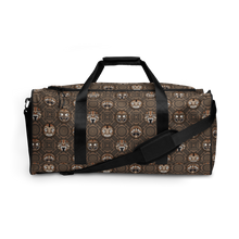 Load image into Gallery viewer, Brown Circular Tiki Pattern Duffle bag