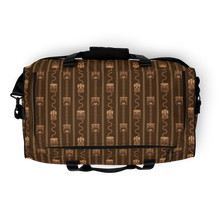 Load image into Gallery viewer, Brown Linear Tiki Print Duffle bag