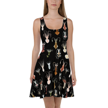 Load image into Gallery viewer, Cephalopod Black Skater Dress
