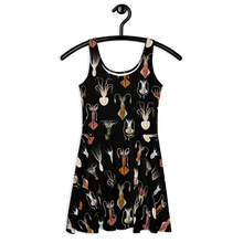 Load image into Gallery viewer, Cephalopod Black Skater Dress
