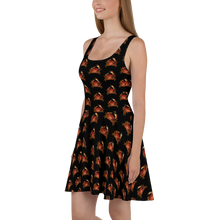 Load image into Gallery viewer, Crabby Black Skater Dress