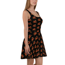 Load image into Gallery viewer, Crabby Black Skater Dress