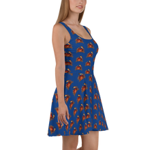 Load image into Gallery viewer, Crabby Blue Skater Dress