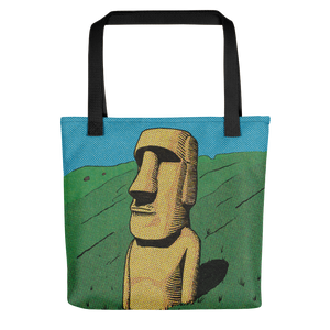Moai on the Grass Tote bag