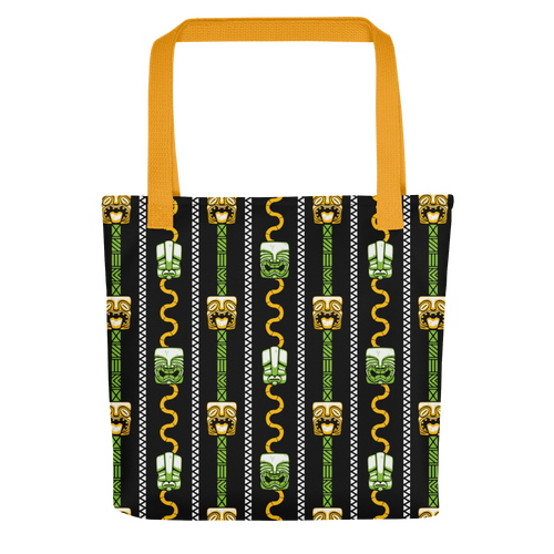 Green Tiki and Bamboo Tote bag