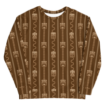 Load image into Gallery viewer, Brown Tiki Print Unisex Sweatshirt