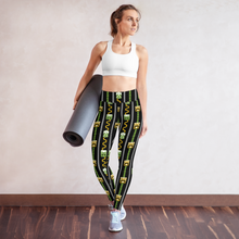 Load image into Gallery viewer, Green and Orange Yoga Leggings