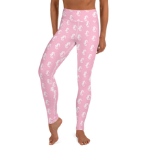 Load image into Gallery viewer, Pink Seahorse Yoga Leggings