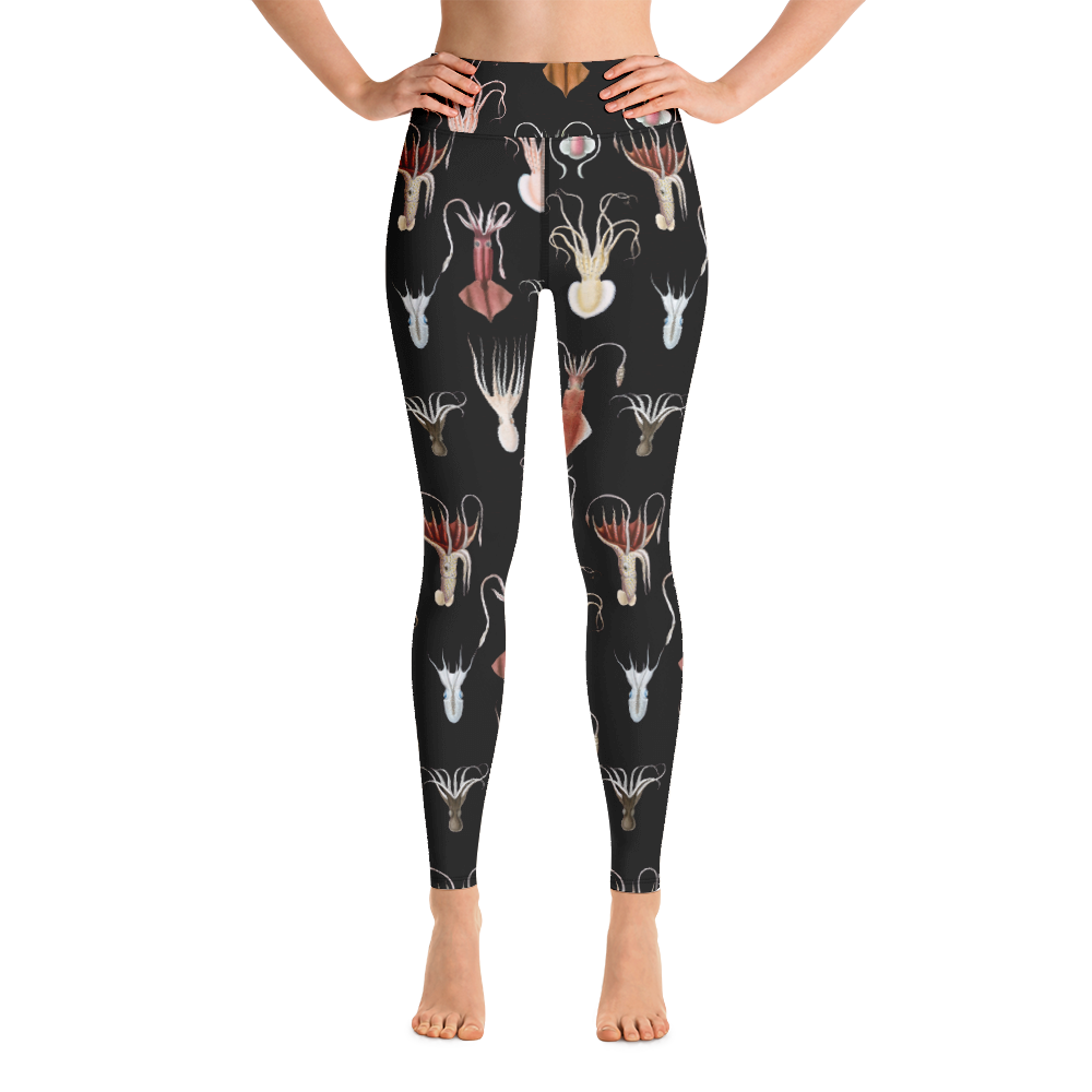 Cephalopod Black Yoga Leggings