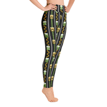 Load image into Gallery viewer, Green and Orange Yoga Leggings