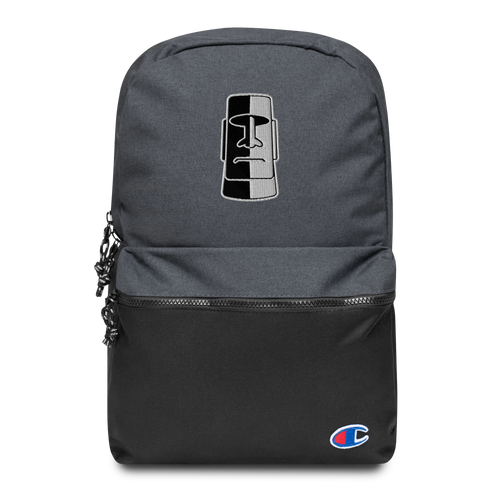 Two Tone Moai Embroidered Champion Backpack