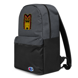 Yellow and Red Tiki Embroidered Champion Backpack