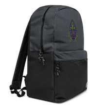 Load image into Gallery viewer, Purple and Green Tiki Embroidered Champion Backpack