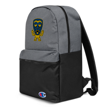 Load image into Gallery viewer, Yellow and Blue Tiki Embroidered Champion Backpack