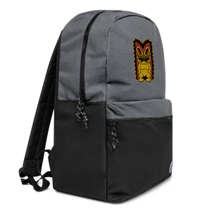 Yellow and Red Tiki Embroidered Champion Backpack