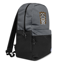 Load image into Gallery viewer, Brown and White Tiki Embroidered Champion Backpack