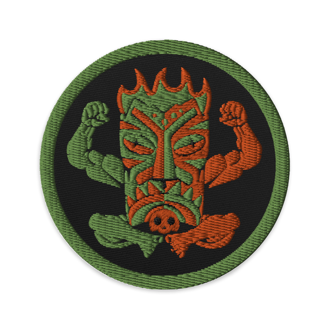 Round Terrible Tiki Embroidered patch