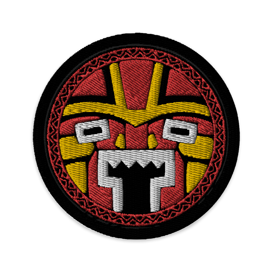 Tiki Face Three Embroidered patch