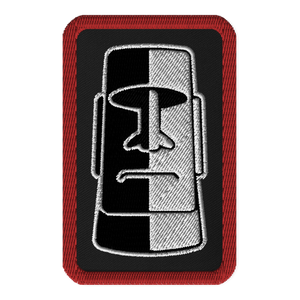 Two Tone Moai Embroidered patch