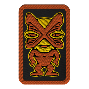 Orange and Yellow Tiki Embroidered patches