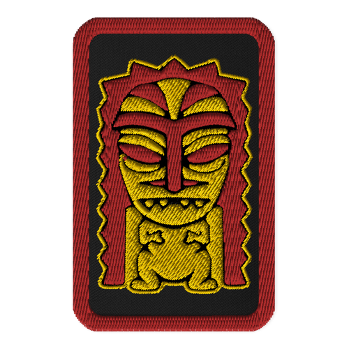 Red and Yellow Tiki Embroidered patches