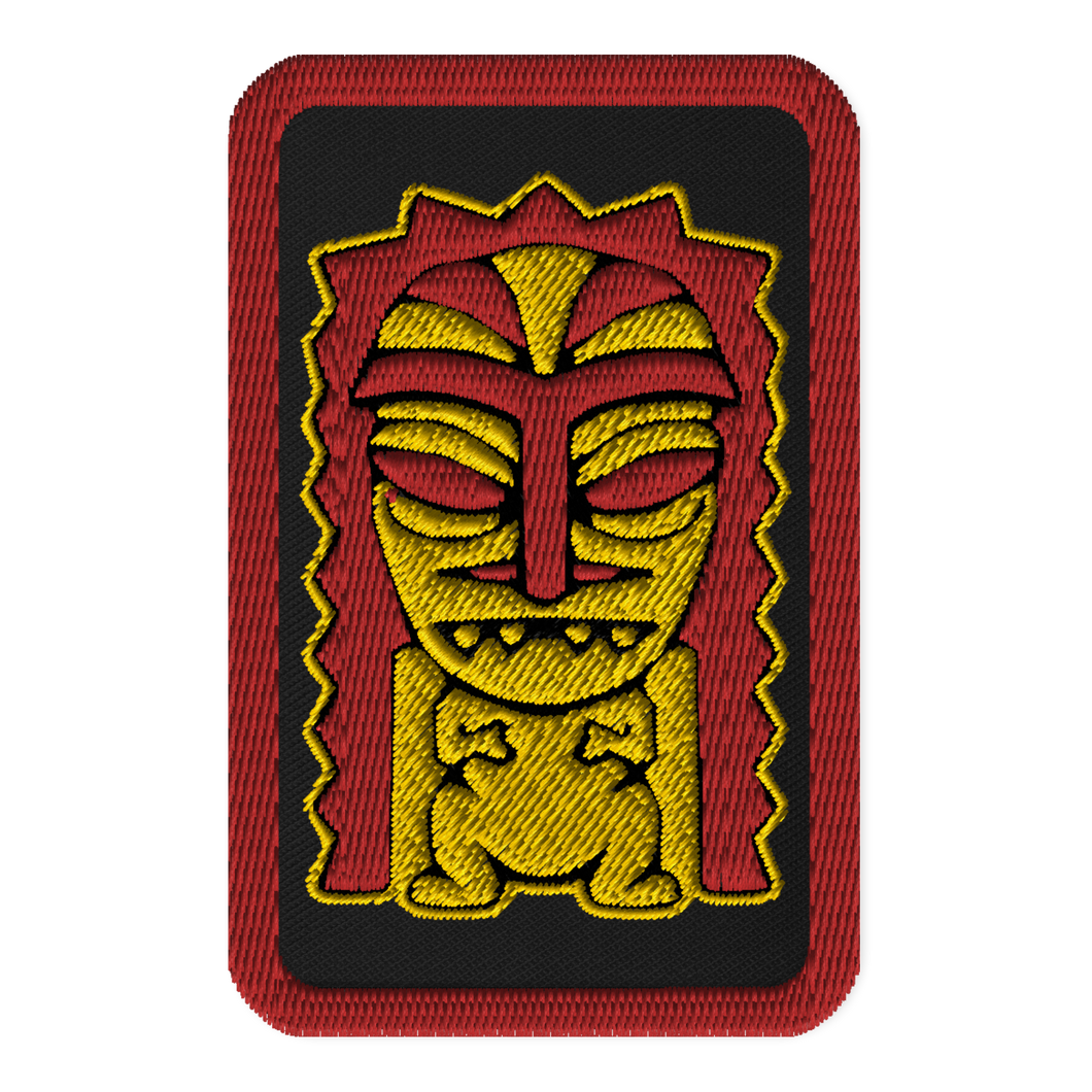 Red and Yellow Tiki Embroidered patches