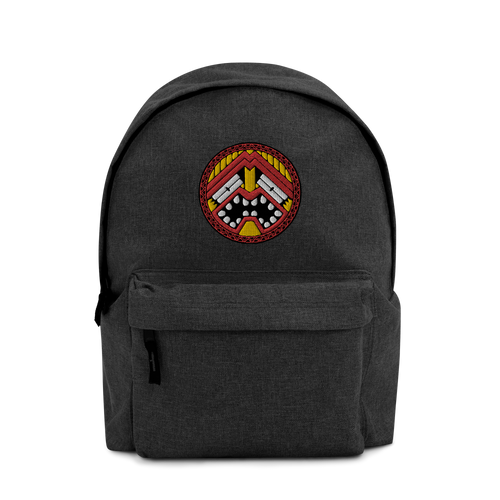 Tiki Face One Embroidered Backpack