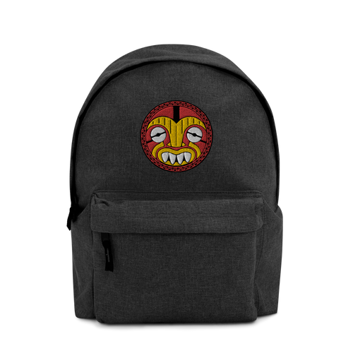 Tikia Face Two Embroidered Backpack