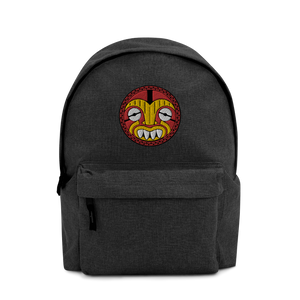 Tikia Face Two Embroidered Backpack