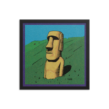 Load image into Gallery viewer, Moai on the Grass Framed poster