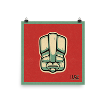 Load image into Gallery viewer, Teal Tiki Face Poster