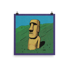 Load image into Gallery viewer, Moai on the Grass Poster