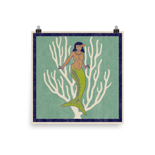 Load image into Gallery viewer, Vintage Mermaid Poster
