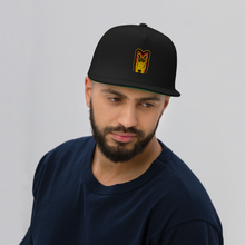 Load image into Gallery viewer, Yellow and Red Tiki Flat Bill Cap